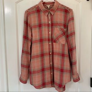 Aeropostale Flannel Shirt with Sweater Detail